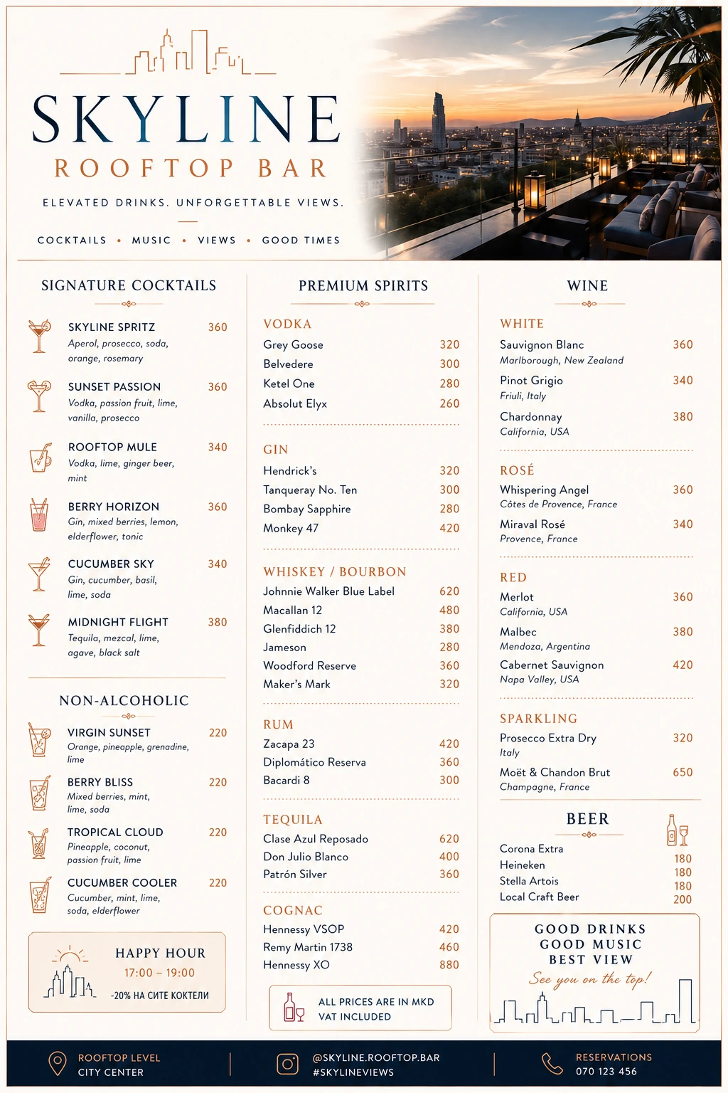 skyline rooftop bar
